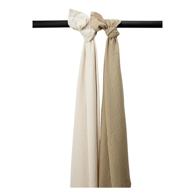 MEYCO Langes enfant soft sand/taupe 120x120 cm lot de 2