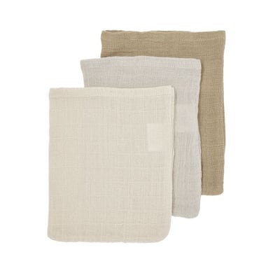 Image of Meyco sand Guanto da lavaggio 3-pack2-pack soft /greige/taupe 20 x 17 cm059