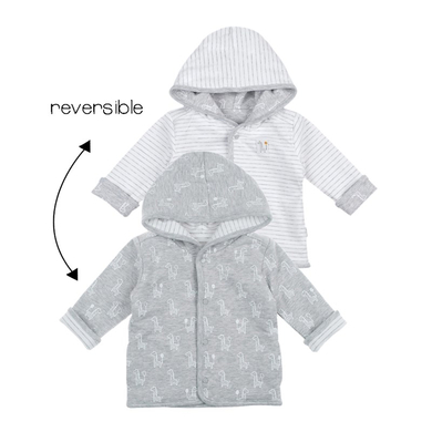 Feetje Veste réversible Girafe Gris Melange