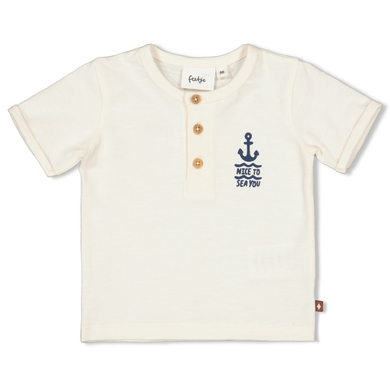 Feetje T-shirt Let's Sail Off white