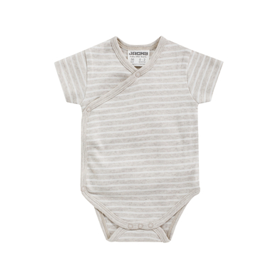 Image of JACKY Body a maniche corte BABY ON TOUR a righe/ beige melange059