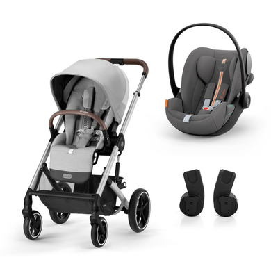 Image of cybex GOLD Passeggino Balios S Lux argento Lava grigio incluso seggiolino auto Cloud G i-Size Plus Lava grigio e Adattatori059