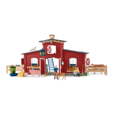 schleich ® Fattoria World Grande fattoria rossa con animali e accessori