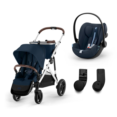 Image of cybex GOLD Passeggino Gazelle S argento Ocean Blue incl. ovetto Cloud G i-Size Plus Ocean Blue e adattatori059