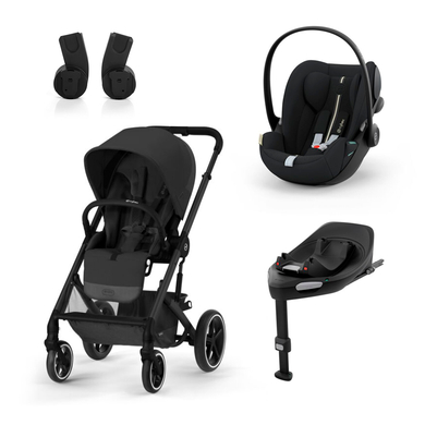 cybex GOLD Poussette duo combinée 2en1 Balios S Lux Black Moon Black Cloud G i-Size Plus Moon Black base G black