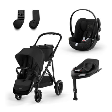 cybex GOLD Black Black i-Size Black Black Gazelle S barnvagn Moon inklusive Cloud G bilbarnstol Moon Base G basstation och adapter