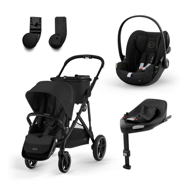 cybex GOLD Poussette duo combinée 2en1 Gazelle S Black Moon Black Cloud G i-Size Moon Black base G Black