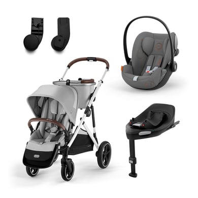 cybex GOLD Poussette duo combinée 2en1 Gazelle S Silver Lava Grey Cloud G i-Size Lava Grey base G