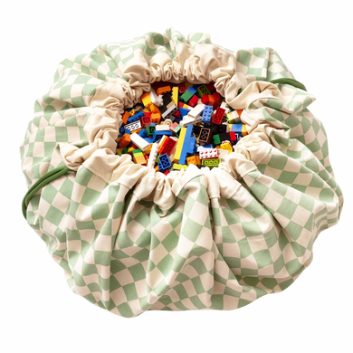 play&go ® Tapis de jeu 2 en 1 Vichy green ? 140 cm