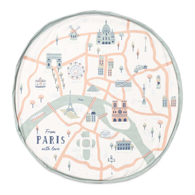 Levně play&go ® Hrací podložka 2 v 1 Mapa Paříže ⌀ 140 cm