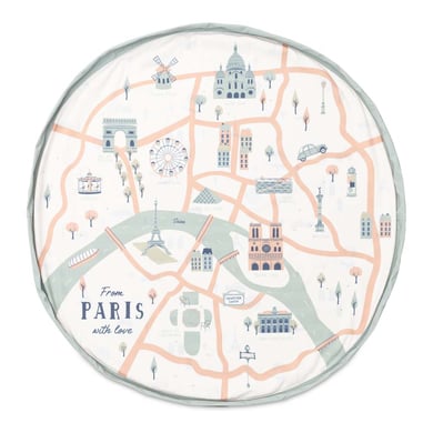 play&go ® Tappeto gioco 2 in 1 mappa di Parigi ⌀ 140 cm
