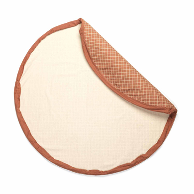 play&go ® Tapis de jeu 2 en 1 Grid brown ?140 cm