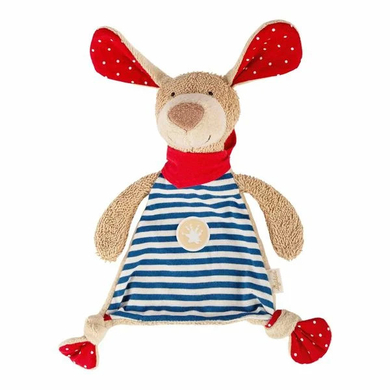 sigikid®Schnuffeltuch chien bleu rayé Classic