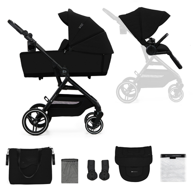 Kinderkraft Poussette duo combinée 2en1 YOXI pure black