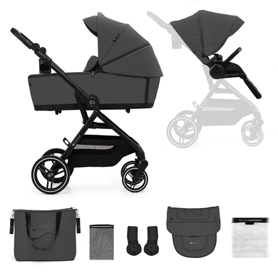 Kinderkraft Poussette duo combinée 2en1 YOXI Moonlight Grey