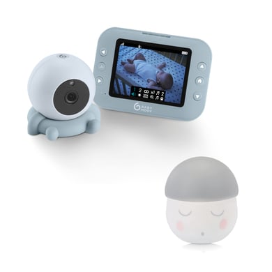 babymoov Babyphone mit Kamera YOO Roll + Nachtlicht Squeezy weiß/grau Gratis