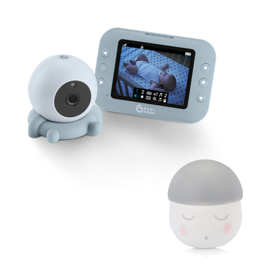 babymoov Babyphone vidéo YOO Roll veilleuse Squeezy blanc/gris gratis
