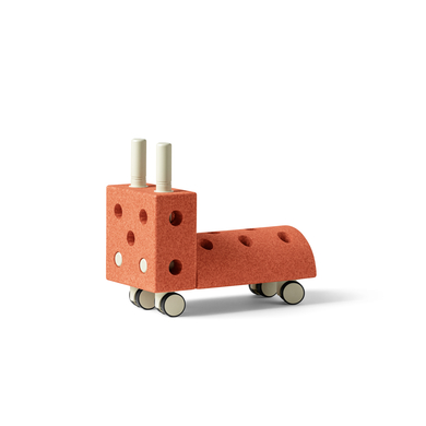 Image of MODU Cavalcabile bambini Tiny Ride orange / dusty Verde, evolutivo059