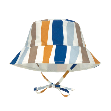 Image of LÄSSIG Cappello solare UV onde blu bianco059