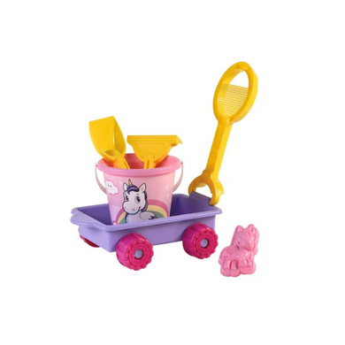 Simba Toys Jouet de sable chariot seau licorne garni