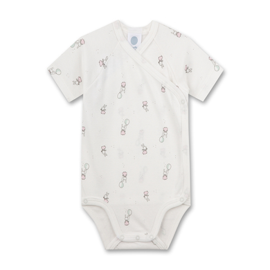 Sanetta Kortärmad wrap body off white