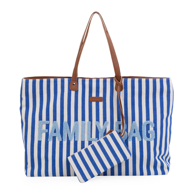 CHILDHOME Sac à langer Family Bag rayures bleues