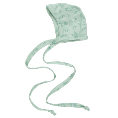 Bonnet premier âge Engel menthe pastel imprimé