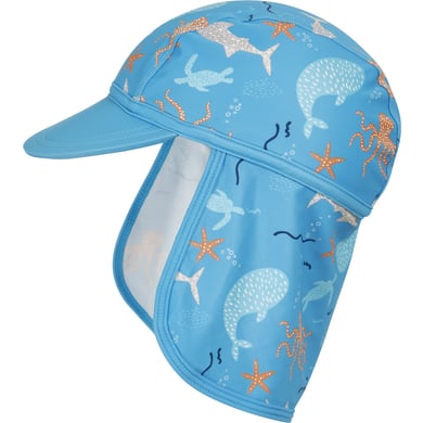 Playshoes UV-skyddande toppig keps havsdjur turkos