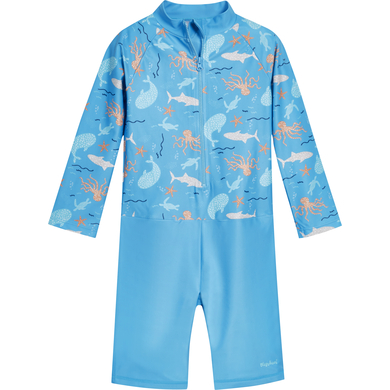 Playshoes Protection UV Une pièce animaux marins turquoise