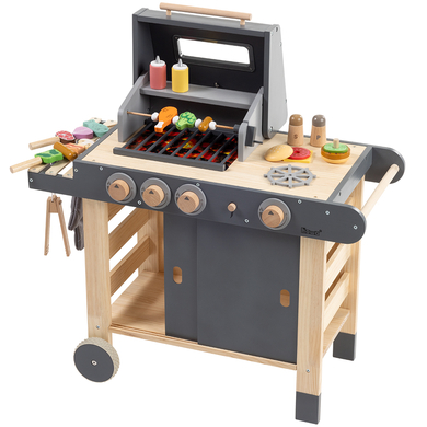 Image of howa ® Barbecue per bambini in legno con 25 accessori059