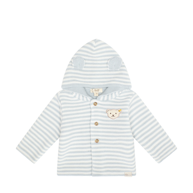 Image of Steiff Stripes Cardigan Blu Celeste059