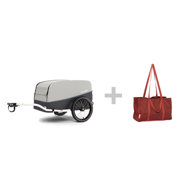 CROOZER Remorque de vélo pour bagages Cargo Kalle Stone Grey sac de courses