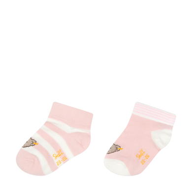 Steiff Lot de 2 chaussettes Silver Pink