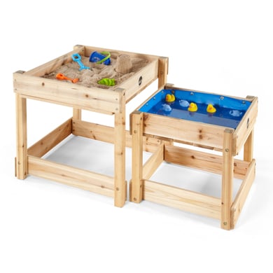 plum plum® Table enfant jeux d'eau/sable bois lot de 2