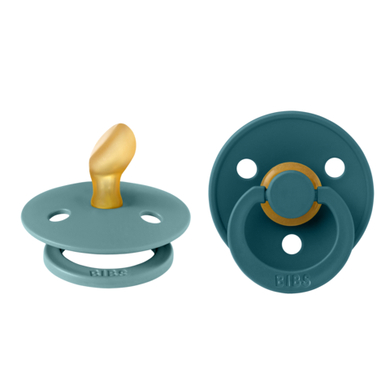 BIBS® Sucettes Colour tétine anatomique Island Sea/Forest Lake latex 0-6 mois lot de 2