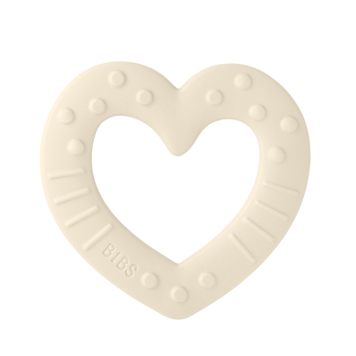 BIBS® Anneau de dentition bébé Bitie Heart dès 3 mois Ivory