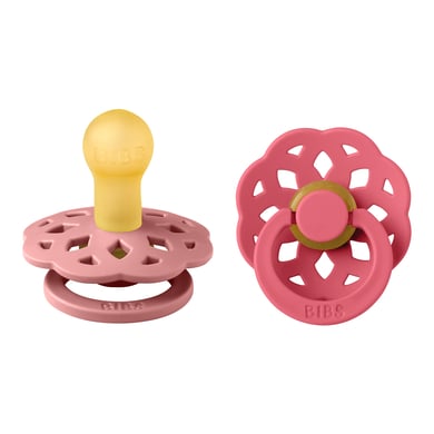 Bibs Boheme Natural Rubber Size 1: 0+ Months Ciuccio Dusty Pink / Coral 2 Pz-image