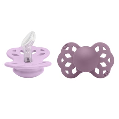 BIBS® Sucettes Infinity tétine anatomique 0-6 mois silicone Violet Sky/Mauve...