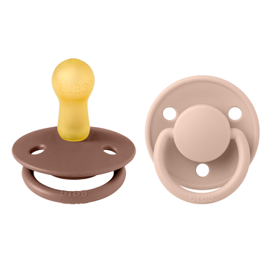 BIBS® Sucettes De Lux Woodchuck/Blush dès 6 mois silicone lot de 2