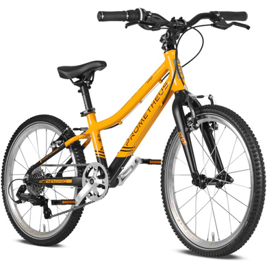 Image of PROMETHEUS BICYCLES PRO® bicicletta per bambini 20 pollici nero opaco Orange SUNSET