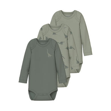name it Body manches longues pack de 3 agaves Green