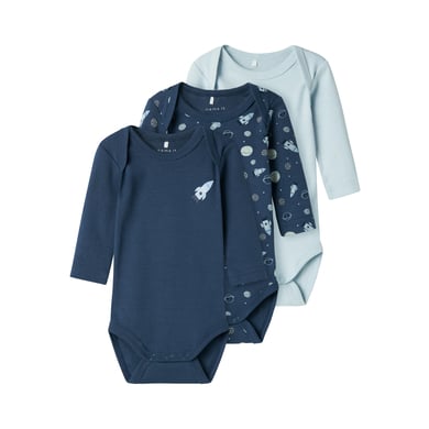 name it Body manches longues pack de 3 Dark Denim
