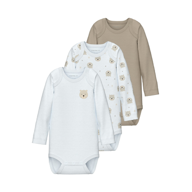 name it Body manches longues pack de 3 Oxford Tan