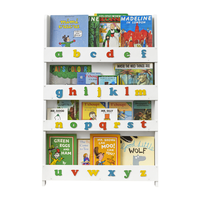 TIDY BOOKS tidy Bibliothèque enfant lettres colorées bois, blanc