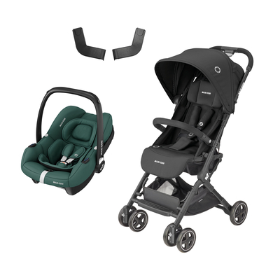 Bilde av Maxi Cosi Buggy Lara² Essential Black Inkl. Bilbarnestol Cabrio Fix I-size Essential Green + Adapter