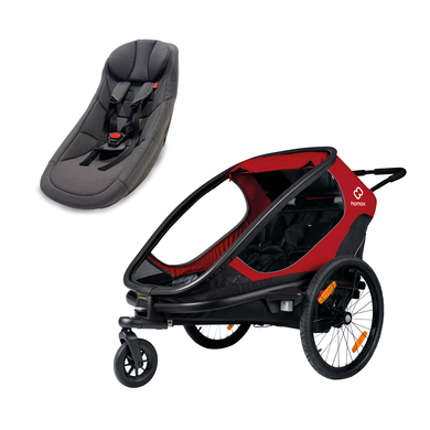 hamax Remorque de vélo enfant Outback siège bébé rouge/noir