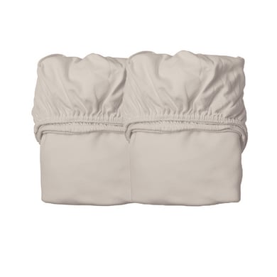 LEANDER Leander Draps-housses pour lit junior pack de 2 cappuccino