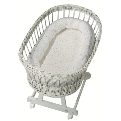 Alvi Alvi® Pack berceau Birthe nid bébé Aqua Dot bois