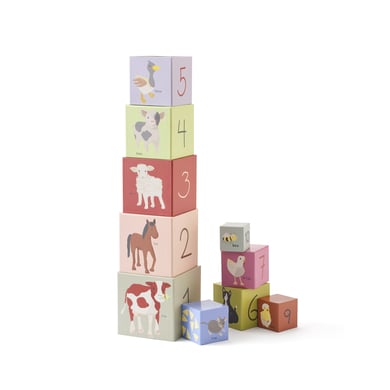 Kids Concept® Cubes chiffres à empiler 1-10 AIDEN papier