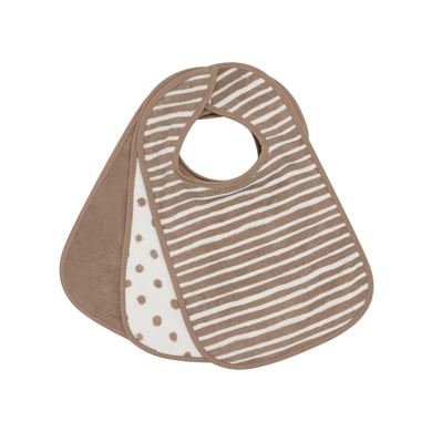 kindsgard Bavoir velcro happaklat pack de 3 points marron